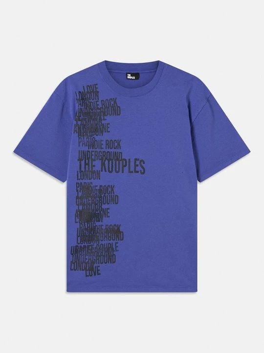 Zdjęcie produktu T-shirt z nadrukiem The Kooples niebieski