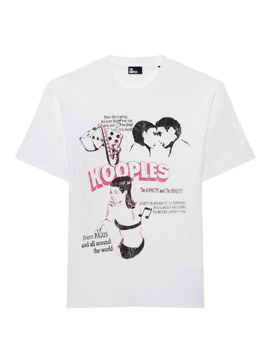 Zdjęcie produktu T-shirt z nadrukiem The Kooples biały