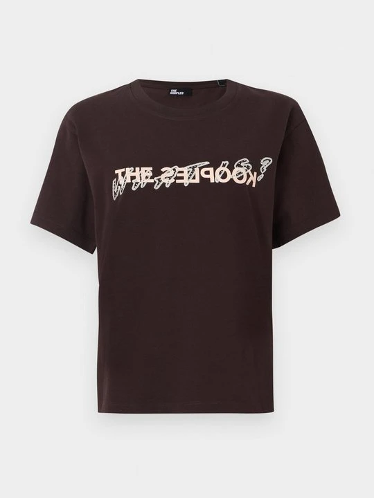 Zdjęcie produktu T-shirt z nadrukiem The Kooples brązowy