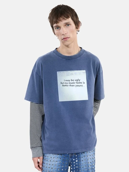 Zdjęcie produktu T-shirt z nadrukiem The Kooples niebieski