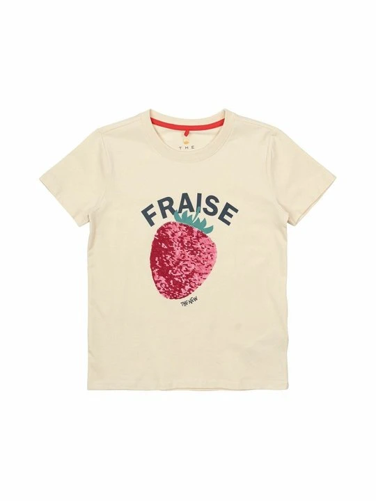 Zdjęcie produktu T-shirt z nadrukiem The NEW mleczny