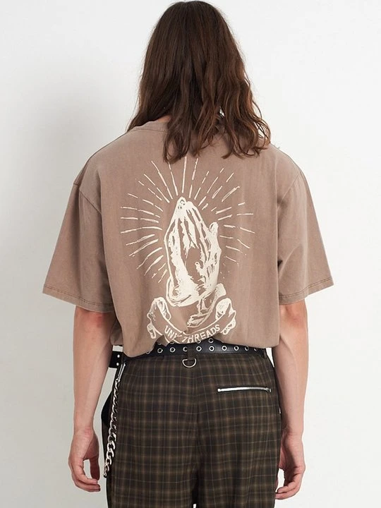 Zdjęcie produktu T-shirt z nadrukiem The Ragged Priest brązowy
