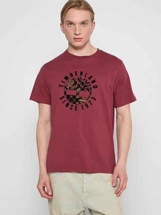 Zdjęcie produktu T-shirt z nadrukiem Timberland bordowy