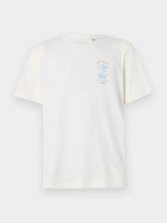 Zdjęcie produktu T-shirt z nadrukiem Tom Tailor mleczny