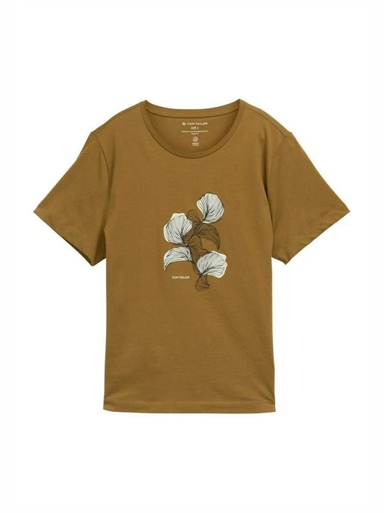 Zdjęcie produktu T-shirt z nadrukiem Tom Tailor brązowy