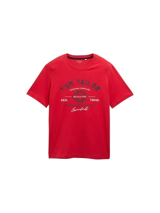 Zdjęcie produktu T-shirt z nadrukiem Tom Tailor czerwony
