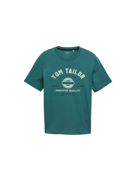Zdjęcie produktu T-shirt z nadrukiem Tom Tailor petrol