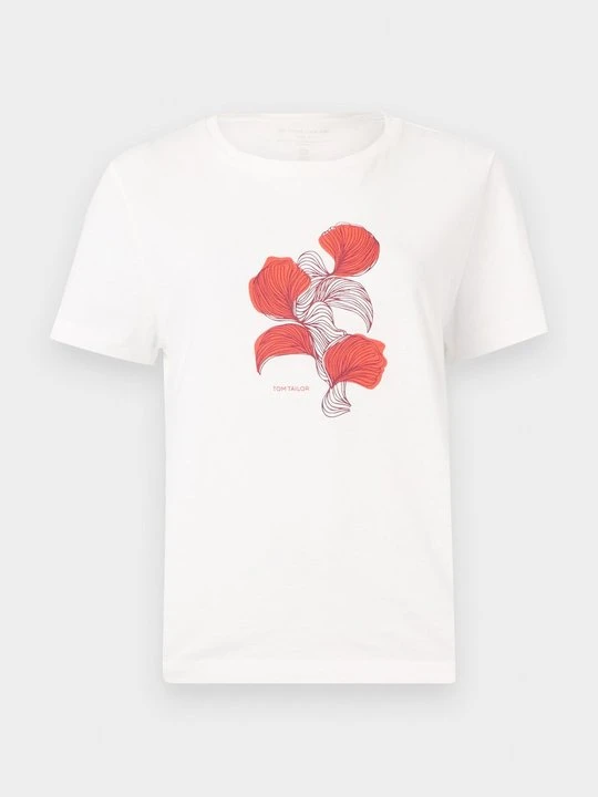 Zdjęcie produktu T-shirt z nadrukiem Tom Tailor mleczny