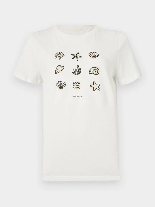 Zdjęcie produktu T-shirt z nadrukiem Tom Tailor biały