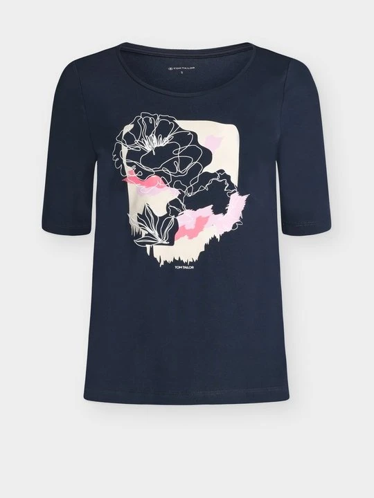 Zdjęcie produktu T-shirt z nadrukiem Tom Tailor granatowy