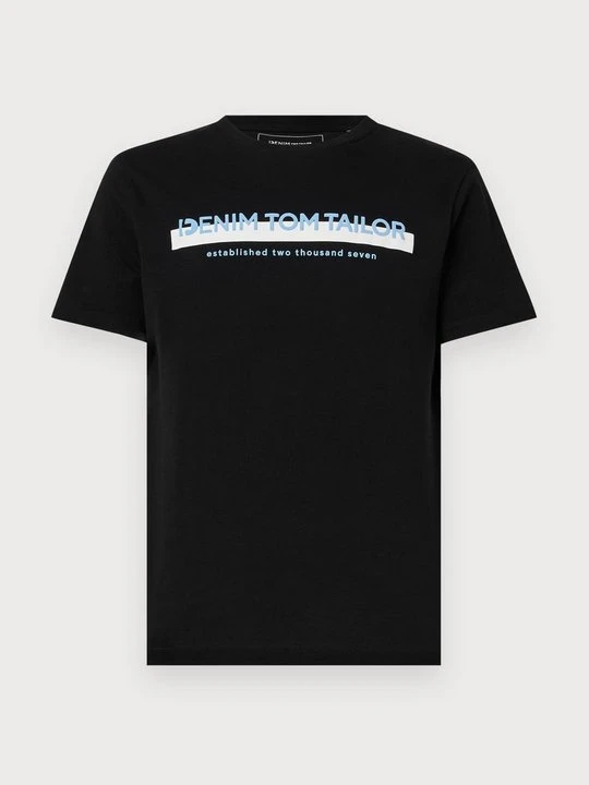 Zdjęcie produktu T-shirt z nadrukiem Tom Tailor czarny