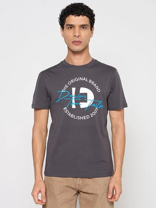 Zdjęcie produktu T-shirt z nadrukiem Tom Tailor szary