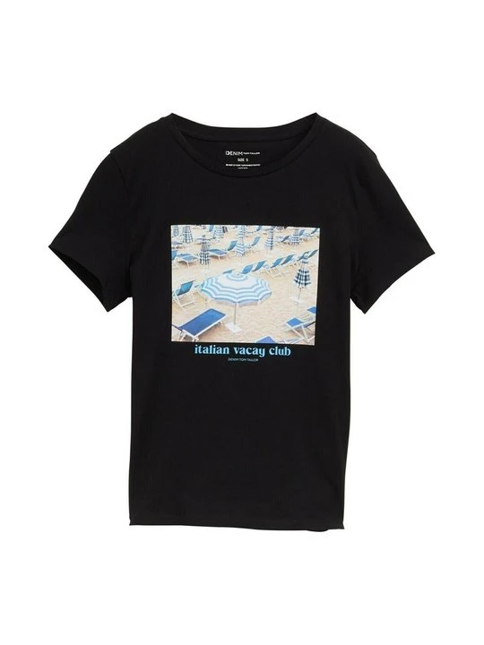 Zdjęcie produktu T-shirt z nadrukiem Tom Tailor czarny