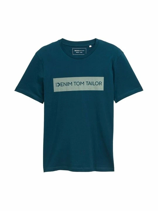 Zdjęcie produktu T-shirt z nadrukiem Tom Tailor petrol