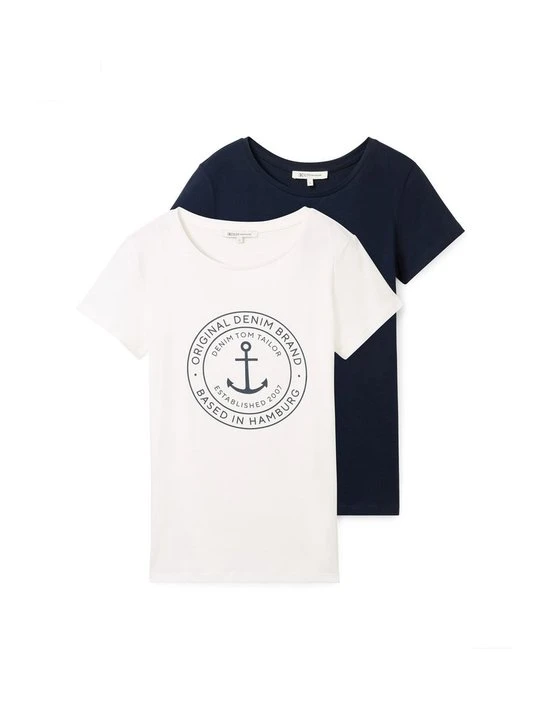 Zdjęcie produktu T-shirt z nadrukiem Tom Tailor granatowy