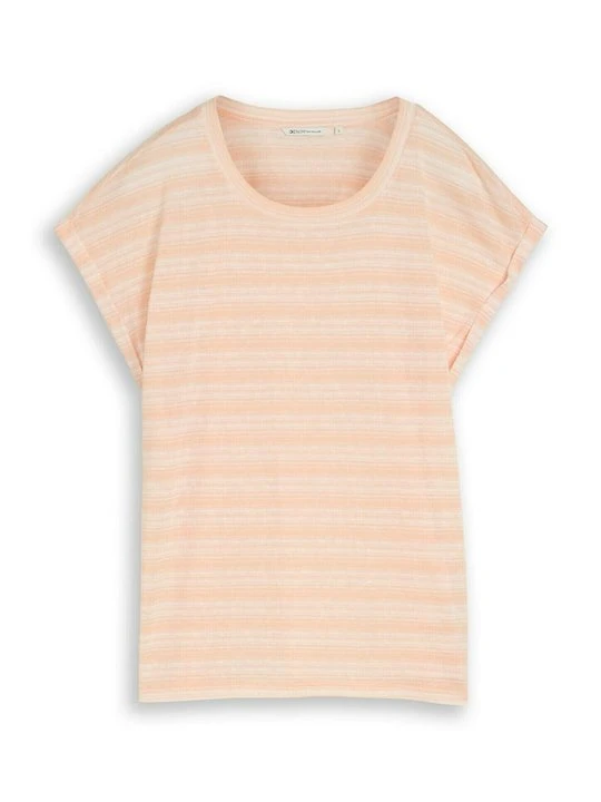 Zdjęcie produktu T-shirt z nadrukiem Tom Tailor morelowy