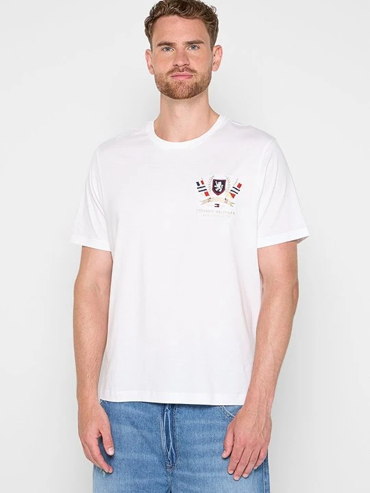 Zdjęcie produktu T-shirt z nadrukiem Tommy Hilfiger biały