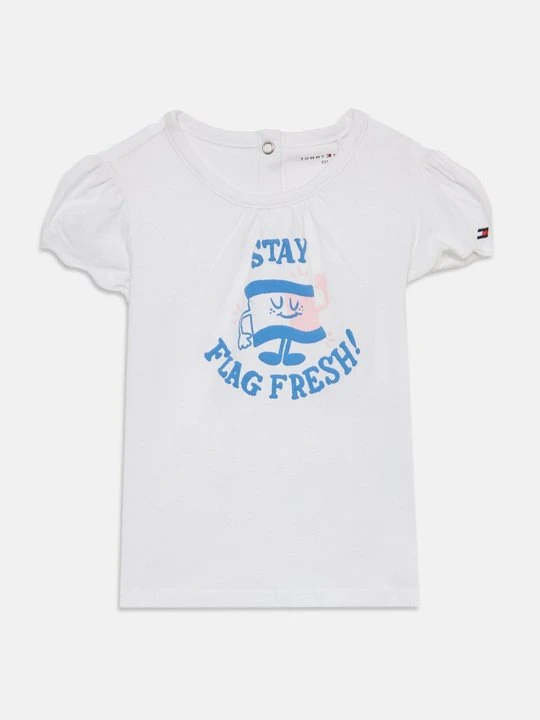 Zdjęcie produktu T-shirt z nadrukiem Tommy Hilfiger biały