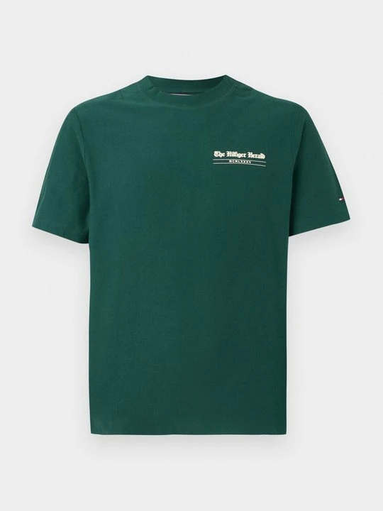 Zdjęcie produktu T-shirt z nadrukiem Tommy Hilfiger ciemnozielony