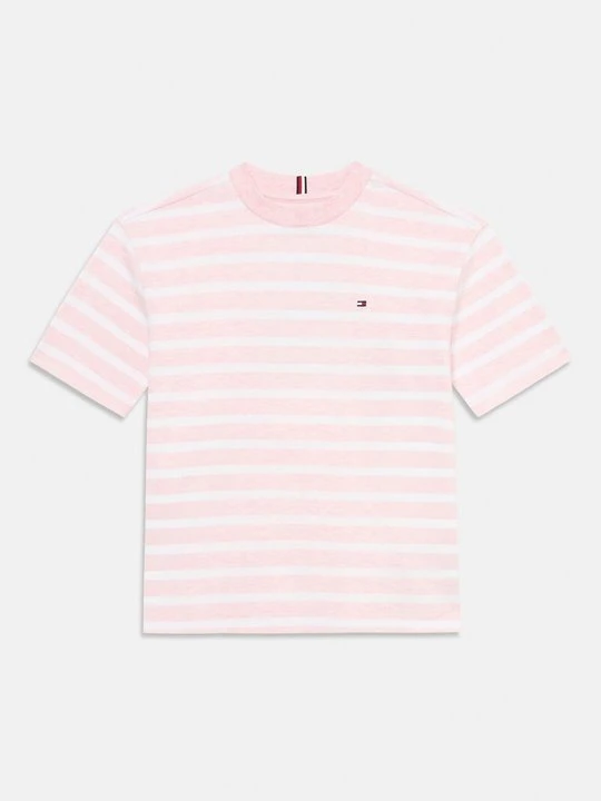 Zdjęcie produktu T-shirt z nadrukiem Tommy Hilfiger różowy
