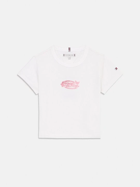Zdjęcie produktu T-shirt z nadrukiem Tommy Hilfiger biały