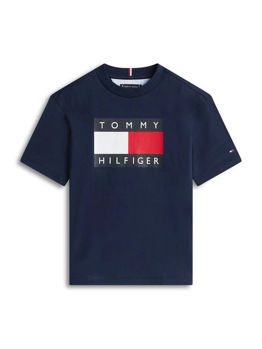 Zdjęcie produktu T-shirt z nadrukiem Tommy Hilfiger granatowy