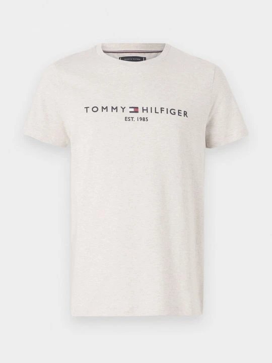 Zdjęcie produktu T-shirt z nadrukiem Tommy Hilfiger mleczny