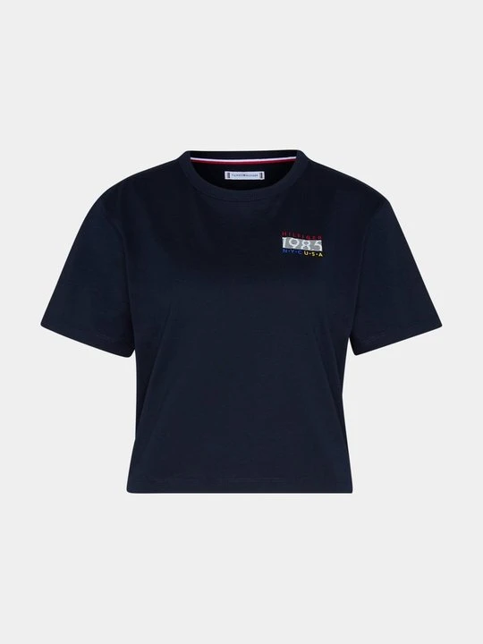 Zdjęcie produktu T-shirt z nadrukiem Tommy Hilfiger granatowy