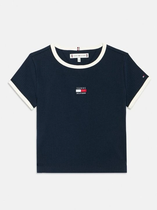 Zdjęcie produktu T-shirt z nadrukiem Tommy Hilfiger granatowy