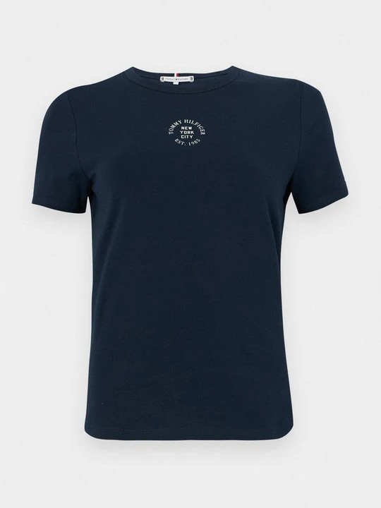 Zdjęcie produktu T-shirt z nadrukiem Tommy Hilfiger granatowy