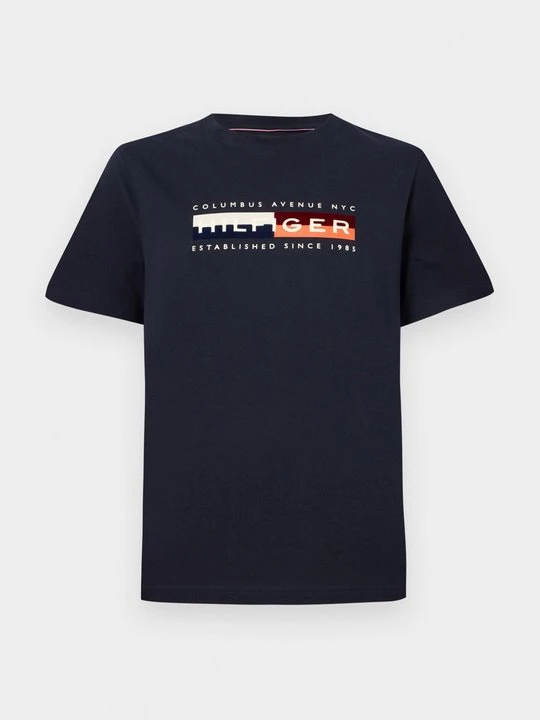 Zdjęcie produktu T-shirt z nadrukiem Tommy Hilfiger granatowy