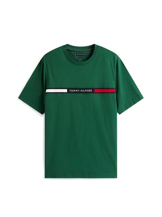 Zdjęcie produktu T-shirt z nadrukiem Tommy Hilfiger ciemnozielony