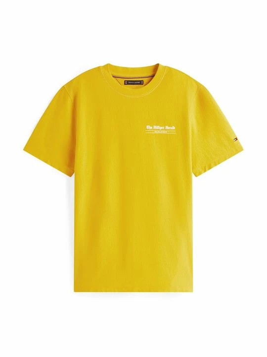 Zdjęcie produktu T-shirt z nadrukiem Tommy Hilfiger żółty
