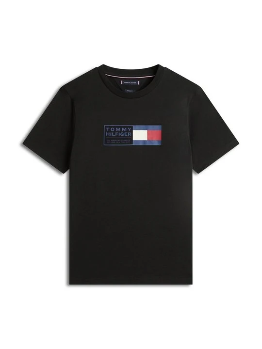 Zdjęcie produktu T-shirt z nadrukiem Tommy Hilfiger czarny