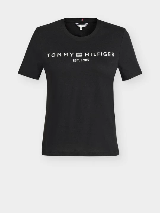 Zdjęcie produktu T-shirt z nadrukiem Tommy Hilfiger czarny