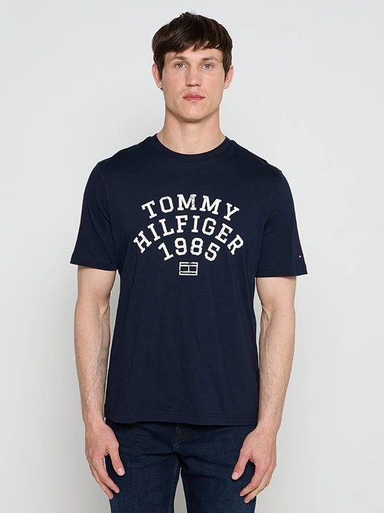 Zdjęcie produktu T-shirt z nadrukiem Tommy Hilfiger niebieski
