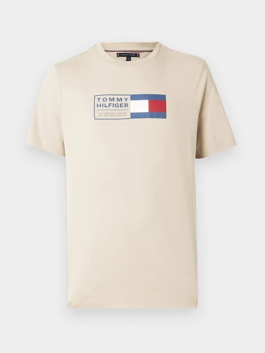 Zdjęcie produktu T-shirt z nadrukiem Tommy Hilfiger beżowy