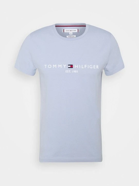 Zdjęcie produktu T-shirt z nadrukiem Tommy Hilfiger jasnoniebieski