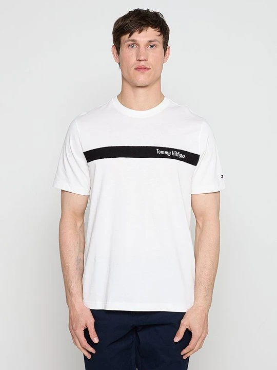 Zdjęcie produktu T-shirt z nadrukiem Tommy Hilfiger jasnożółty