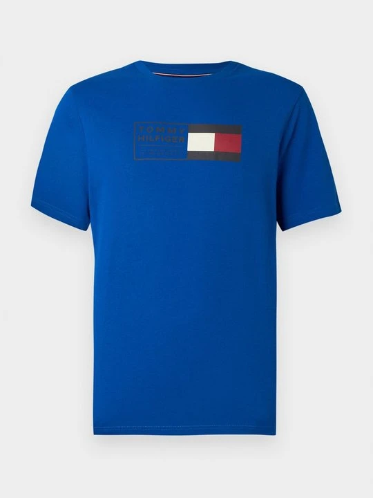 Zdjęcie produktu T-shirt z nadrukiem Tommy Hilfiger niebieski