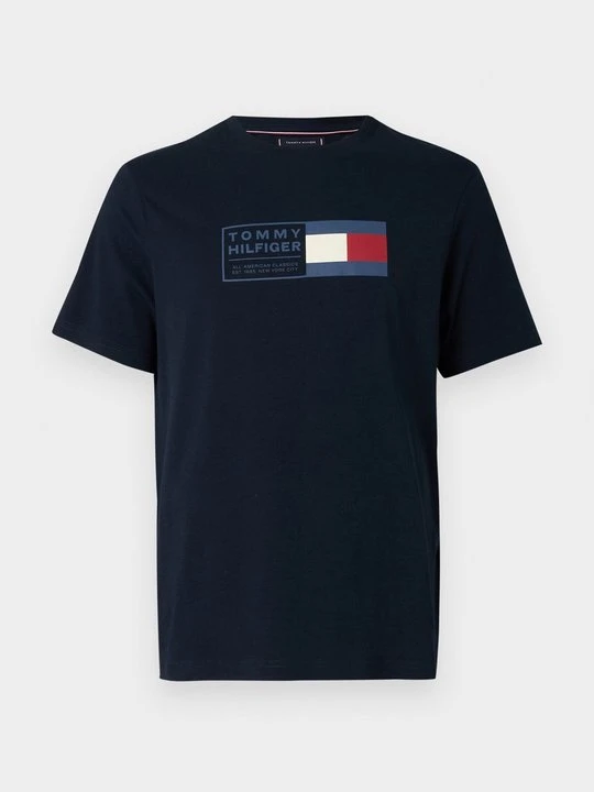 Zdjęcie produktu T-shirt z nadrukiem Tommy Hilfiger granatowy