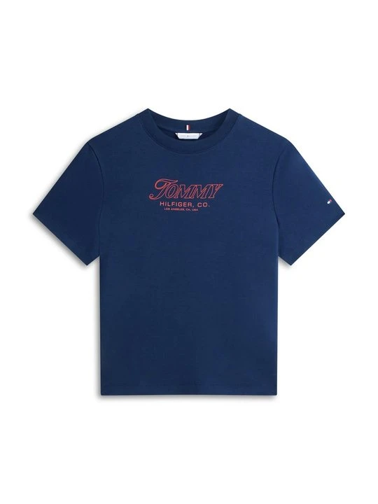 Zdjęcie produktu T-shirt z nadrukiem Tommy Hilfiger granatowy