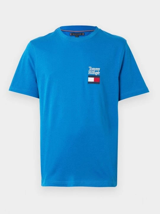 Zdjęcie produktu T-shirt z nadrukiem Tommy Hilfiger niebieski