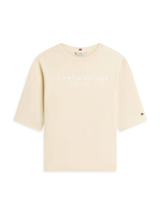 Zdjęcie produktu T-shirt z nadrukiem Tommy Hilfiger beżowy