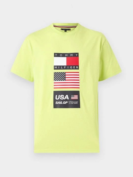 Zdjęcie produktu T-shirt z nadrukiem Tommy Hilfiger żółty