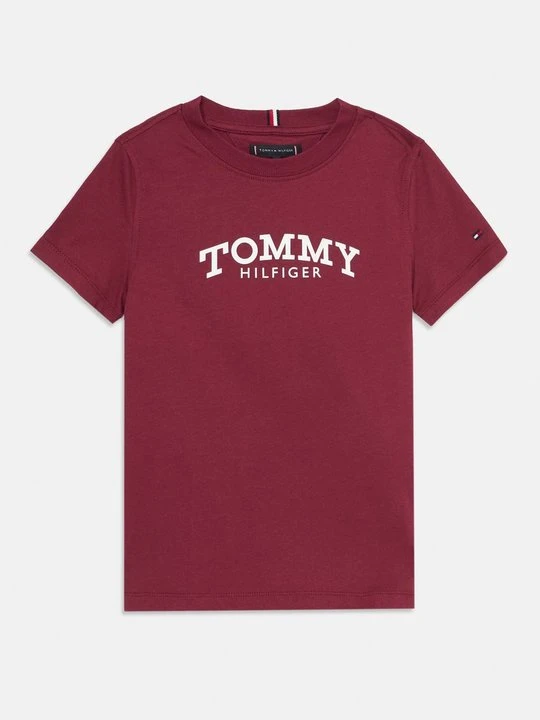Zdjęcie produktu T-shirt z nadrukiem Tommy Hilfiger bordowy