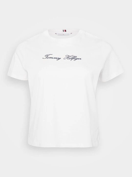 Zdjęcie produktu T-shirt z nadrukiem Tommy Hilfiger mleczny