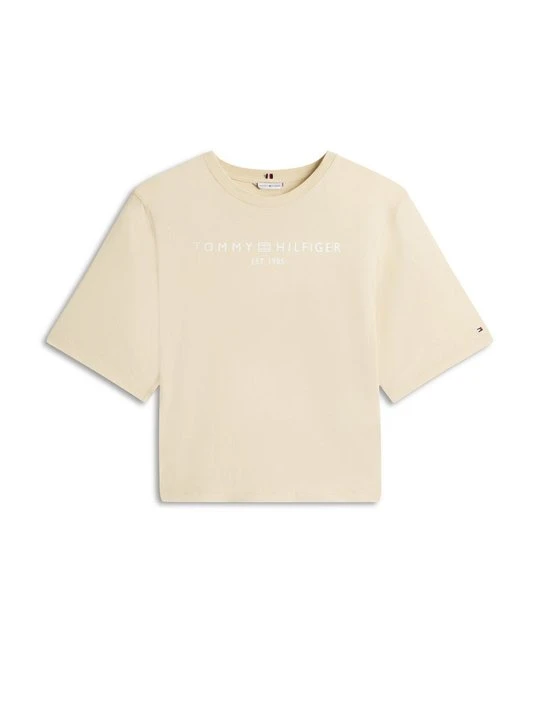 Zdjęcie produktu T-shirt z nadrukiem Tommy Hilfiger beżowy