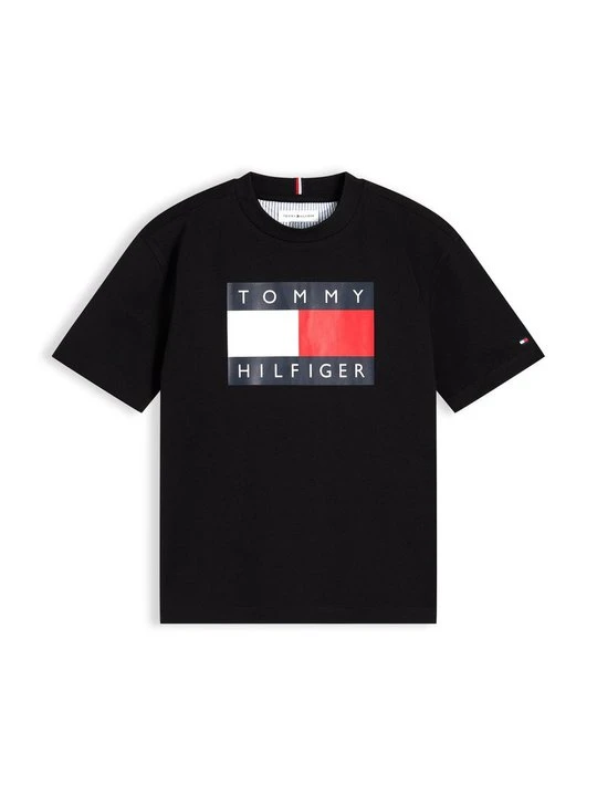 Zdjęcie produktu T-shirt z nadrukiem Tommy Hilfiger czarny