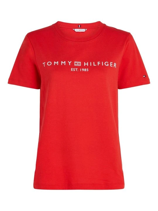 Zdjęcie produktu T-shirt z nadrukiem Tommy Hilfiger czerwony